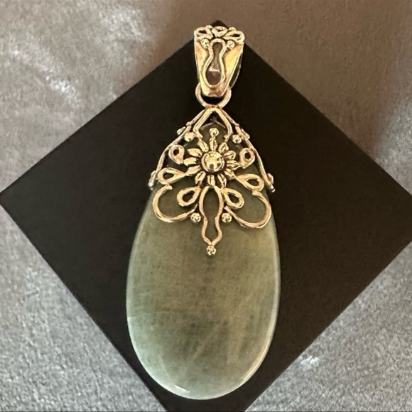 Doug Paulus Aquamarine Sterling Silver LARGE Pendant - Picture 4 of 12